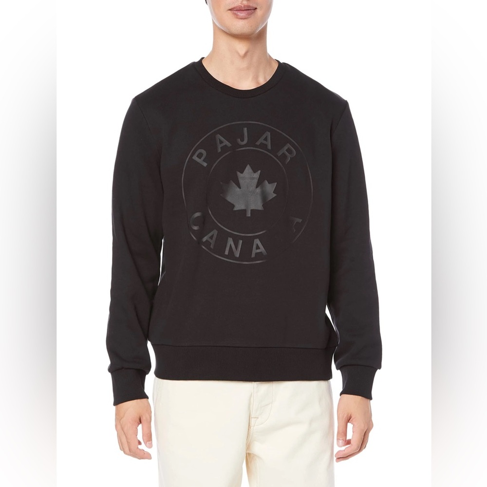 NWOT Pajar Canada Crewneck Sweatshirt Pullover with logo, black, Size XL